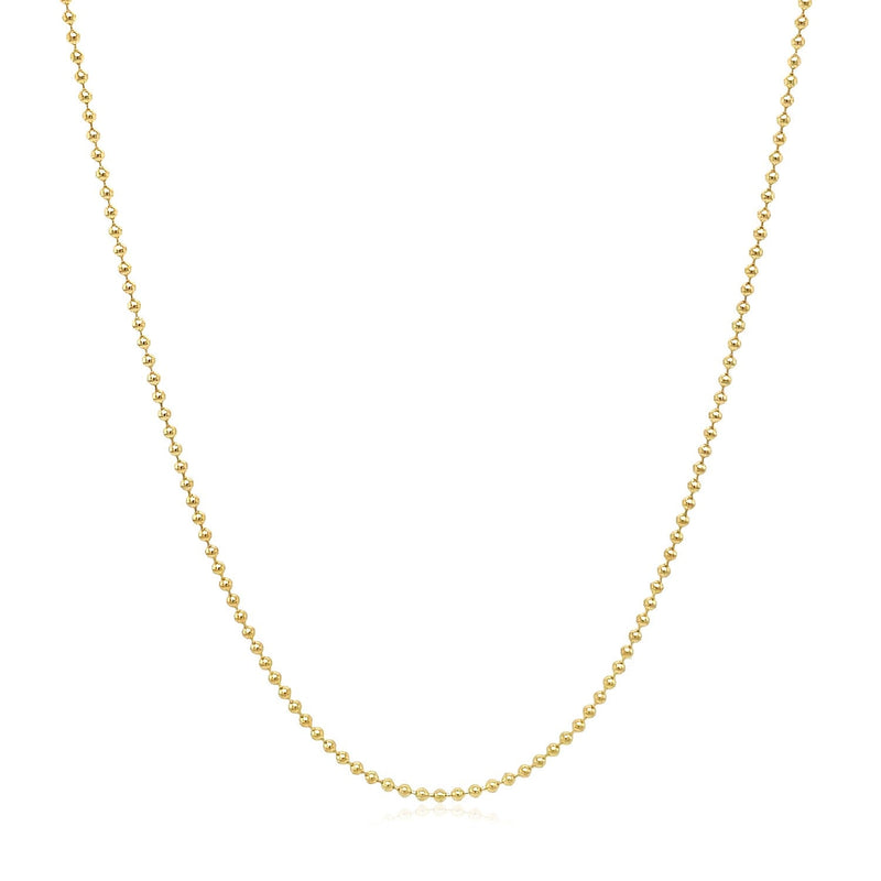 Bids.com 14k Yellow Gold Bead Chain 1.0mm Necklaces