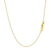 Bids.com 14k Yellow Gold Bead Chain 1.0mm Necklaces