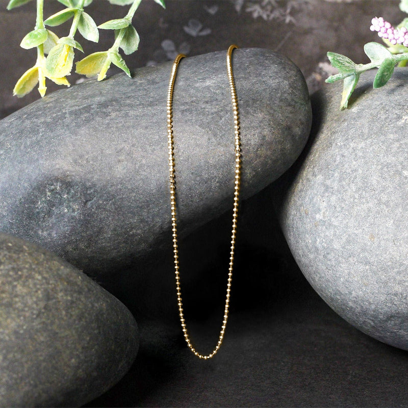Bids.com 14k Yellow Gold Bead Chain 1.0mm Necklaces
