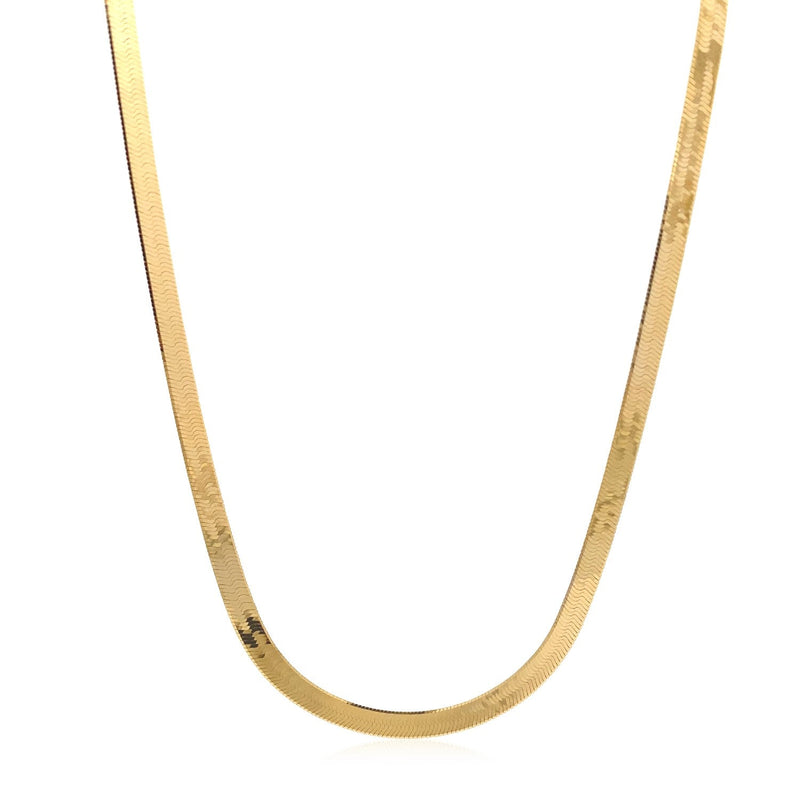 Bids.com 4.0mm 14k Yellow Gold Super Flex Herringbone Chain Necklaces
