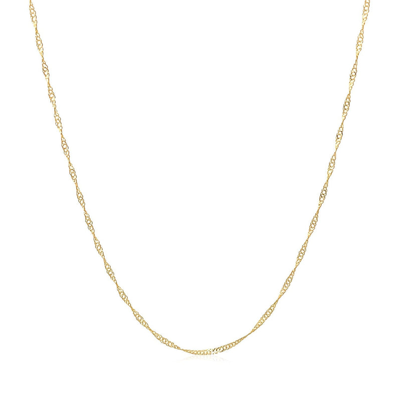Bids.com 14k Yellow Gold Singapore Chain 0.6mm Necklaces
