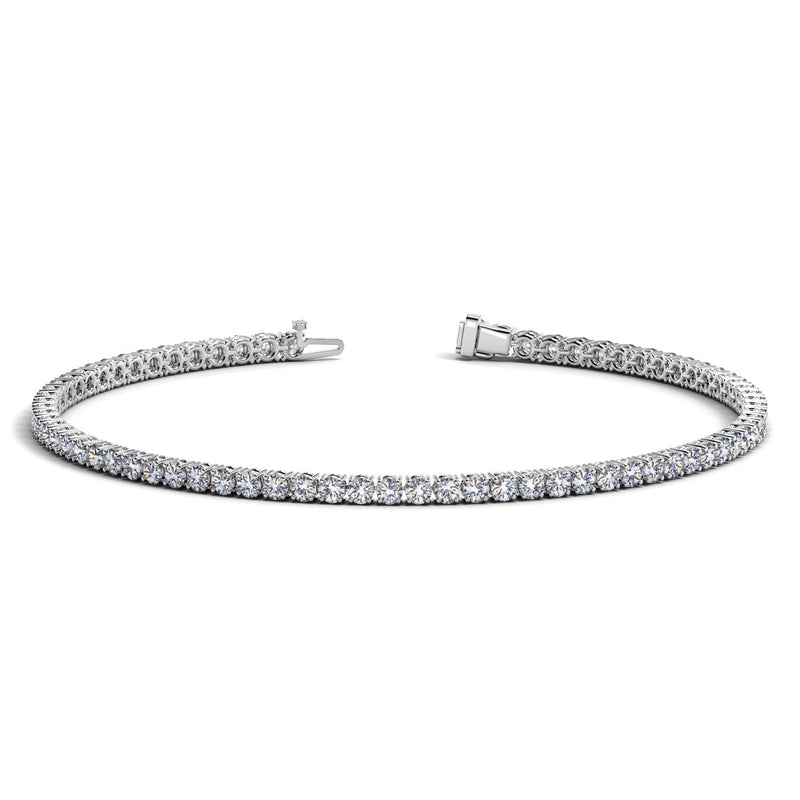 Bids.com Lab Grown Round Diamond Tennis Bracelet in 14k White Gold (2 cctw F/G  VS2/SI1) Bracelets
