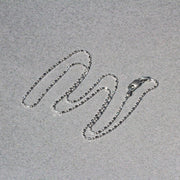 Bids.com 14k White Gold Diamond-Cut Bead Chain 1.0mm Necklaces