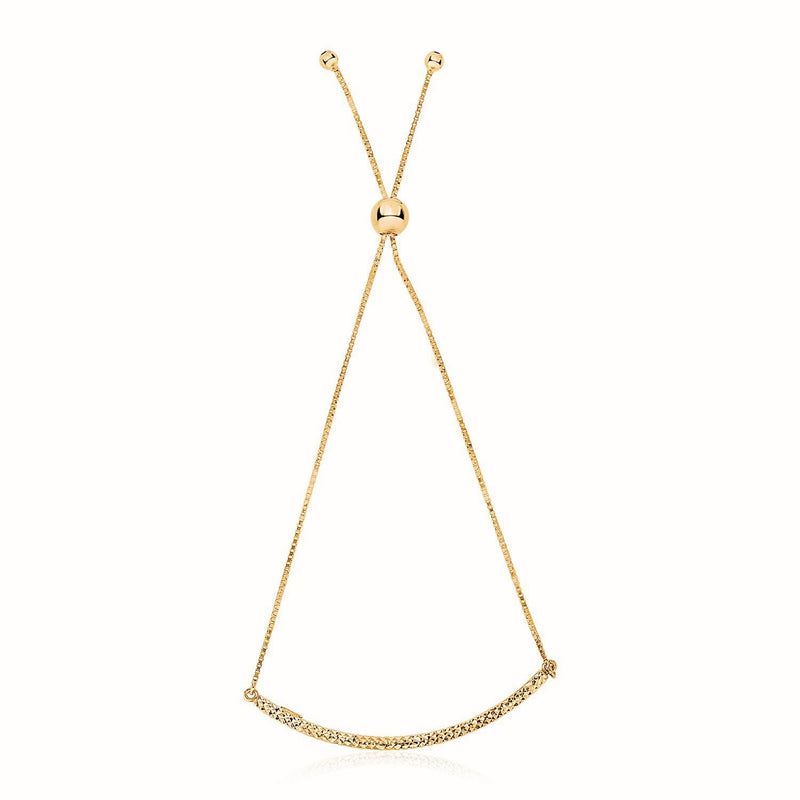 Bids.com 14k Yellow Gold Chain Bar Lariat Style Bracelet Bracelets