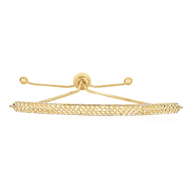 Bids.com 14k Yellow Gold Chain Bar Lariat Style Bracelet Bracelets