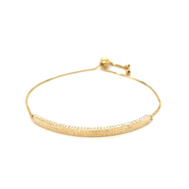 Bids.com 14k Yellow Gold Chain Bar Lariat Style Bracelet Bracelets