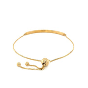 Bids.com 14k Yellow Gold Chain Bar Lariat Style Bracelet Bracelets
