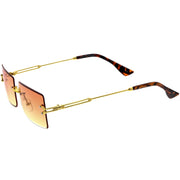 zeroUV Luxe Color Gradient Bevelled Lens Metal Rectangle Sunglasses D223 Sunglasses