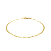 Bids.com 10k Yellow Gold Mariner Link Anklet 1.7mm Accessories