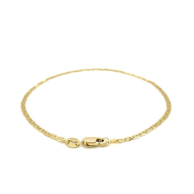 Bids.com 10k Yellow Gold Mariner Link Anklet 1.7mm Accessories
