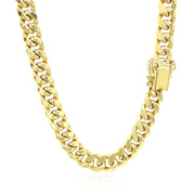 Bids.com 7.25mm 10k Yellow Gold Semi Solid Miami Cuban Chain Necklaces