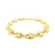 Bids.com 11.0mm 14k Yellow Gold Puffed Mariner Link Bracelet Bracelets