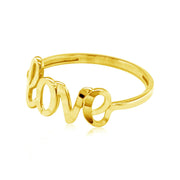 Bids.com 14k Yellow Gold Ring with Love Rings