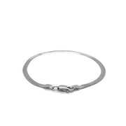 Bids.com 14k White Gold Super Flex Herringbone Bracelet (2.80 mm) Bracelets