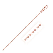 Bids.com 18k Rose Gold Round Oval Link Chain 1.5mm Necklaces