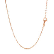 Bids.com 18k Rose Gold Round Oval Link Chain 1.5mm Necklaces