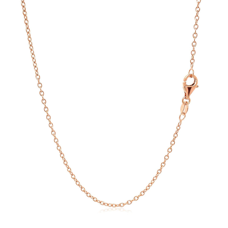 Bids.com 18k Rose Gold Round Oval Link Chain 1.5mm Necklaces