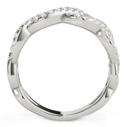 Bids.com Diamond Studded Interlocking Waves Ring in 14k White Gold (5/8 cttw) Rings