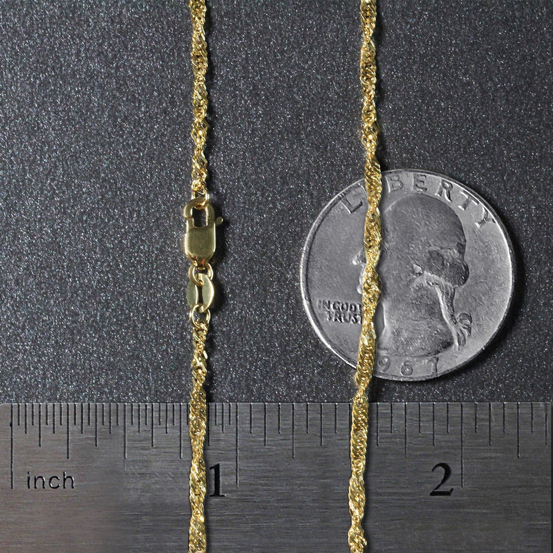 Bids.com 10k Yellow Gold Singapore Chain (1.80 mm) Necklaces