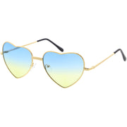 zeroUV Sweet Gradient Lens Rainbow Fashion Metal Heart Sunglasses D239 Sunglasses