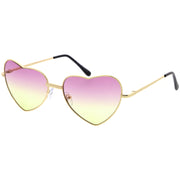 zeroUV Sweet Gradient Lens Rainbow Fashion Metal Heart Sunglasses D239 Sunglasses