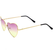 zeroUV Sweet Gradient Lens Rainbow Fashion Metal Heart Sunglasses D239 Sunglasses