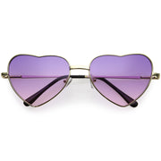 zeroUV Sweet Gradient Lens Rainbow Fashion Metal Heart Sunglasses D239 Sunglasses