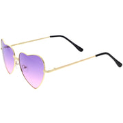 zeroUV Sweet Gradient Lens Rainbow Fashion Metal Heart Sunglasses D239 Sunglasses