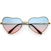 zeroUV Sweet Gradient Lens Rainbow Fashion Metal Heart Sunglasses D239 Sunglasses