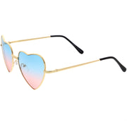 zeroUV Sweet Gradient Lens Rainbow Fashion Metal Heart Sunglasses D239 Sunglasses