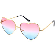 zeroUV Sweet Gradient Lens Rainbow Fashion Metal Heart Sunglasses D239 Sunglasses