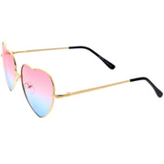 zeroUV Sweet Gradient Lens Rainbow Fashion Metal Heart Sunglasses D239 Sunglasses