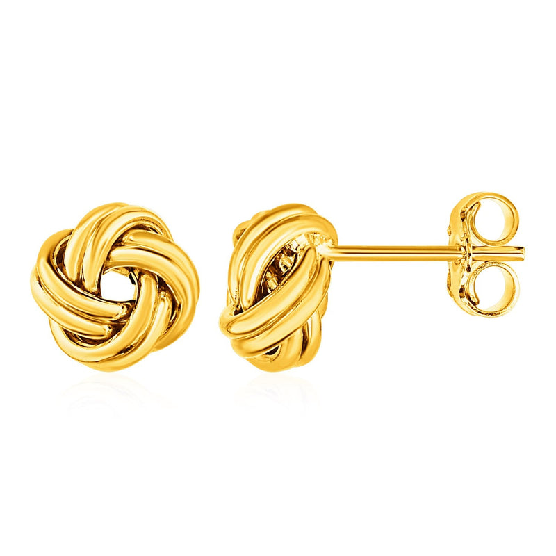 Bids.com Love Knot Post Earrings in 14k Yellow Gold Earrings
