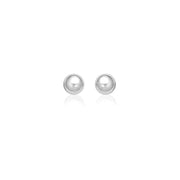 Bids.com 14k White Gold Classic Stud Earrings (8.0 mm) Earrings