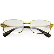 zeroUV Bold Retro Jaguar Metal Plated Detail Square Sunglasses D247 Sunglasses