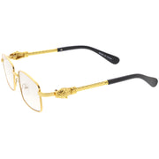 zeroUV Bold Retro Jaguar Metal Plated Detail Square Sunglasses D247 Sunglasses