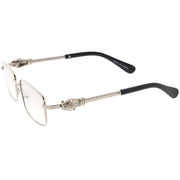 zeroUV Bold Retro Jaguar Metal Plated Detail Square Sunglasses D247 Sunglasses