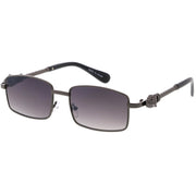 zeroUV Bold Retro Jaguar Metal Plated Detail Square Sunglasses D247 Sunglasses