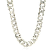 Bids.com Rhodium Plated 9.5mm Sterling Silver Curb Style Chain Necklaces