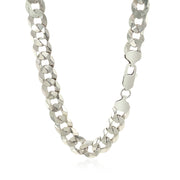 Bids.com Rhodium Plated 9.5mm Sterling Silver Curb Style Chain Necklaces