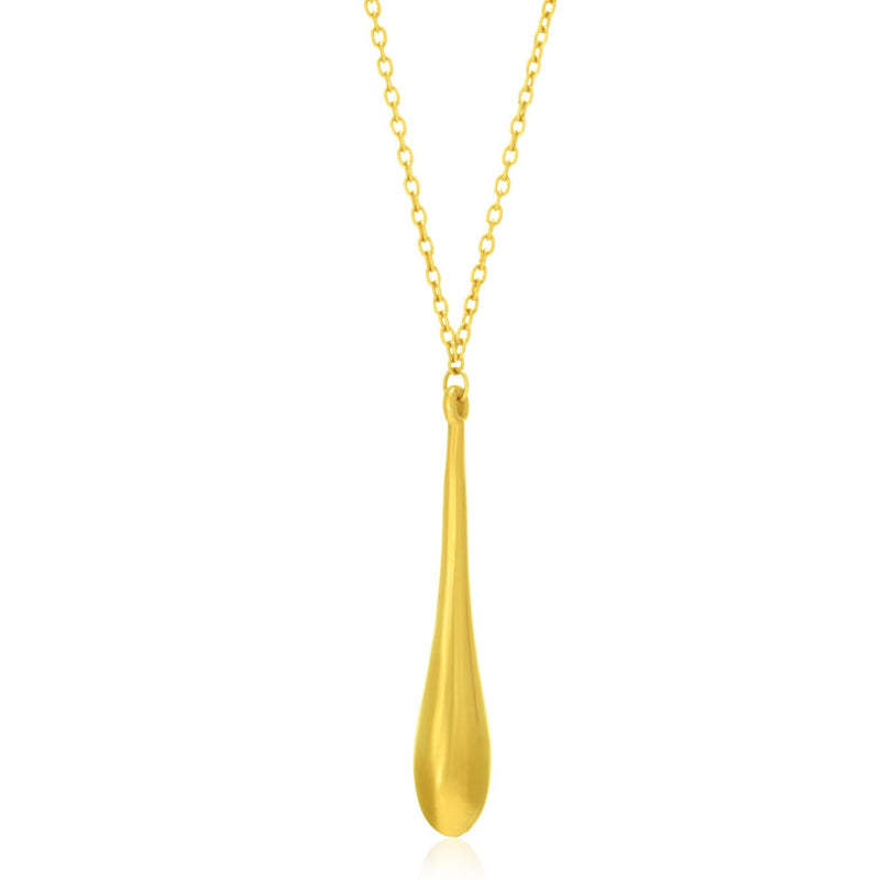 Bids.com 14k Yellow Gold Teardrop Shape Long Pendant Pendants