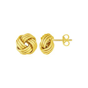 Bids.com Love Knot Post Earrings in 14k Yellow Gold Earrings