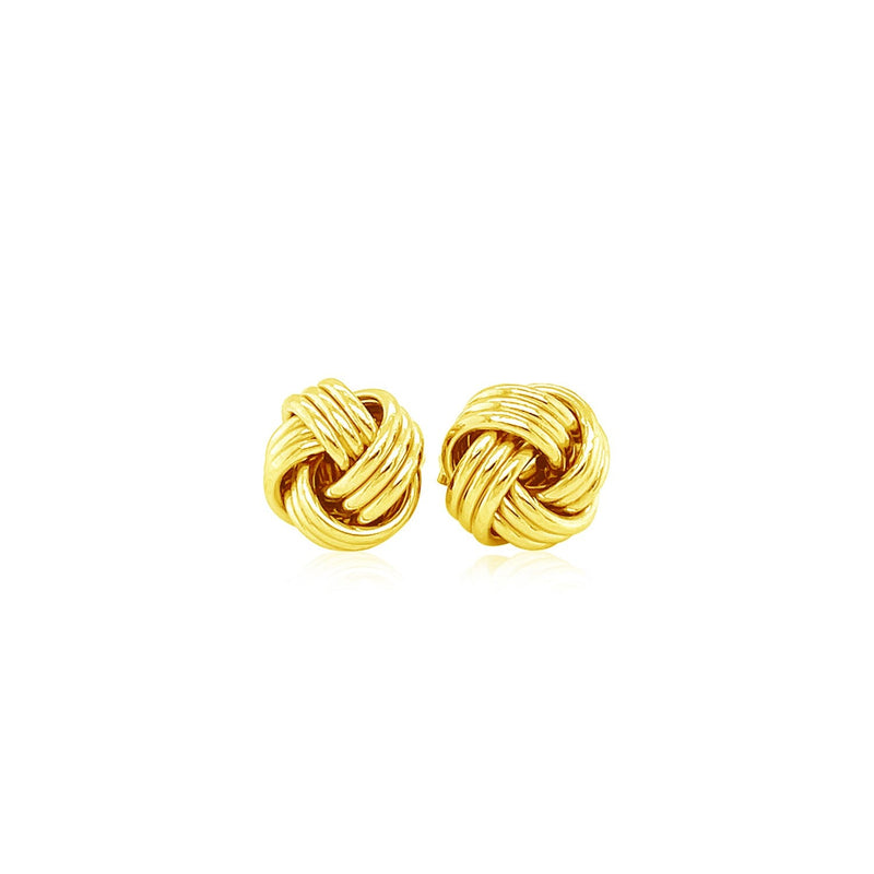 Bids.com Love Knot Post Earrings in 14k Yellow Gold Earrings