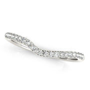 Bids.com 14k White Gold Curved Pave Diamond Wedding Ring (1/4 cttw) Rings