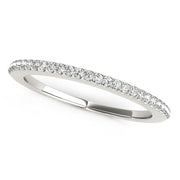 Bids.com 14k White Gold Pave Scallop Setting Diamond Wedding Band (1/8 cttw) Rings
