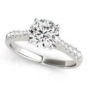 Bids.com 14k White Gold Round Cut Diamond Engagement Ring  (1 5/8 cttw) Rings