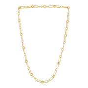 Bids.com 14k Yellow Gold High Polish Paperclip Rondel Link Chain Necklaces
