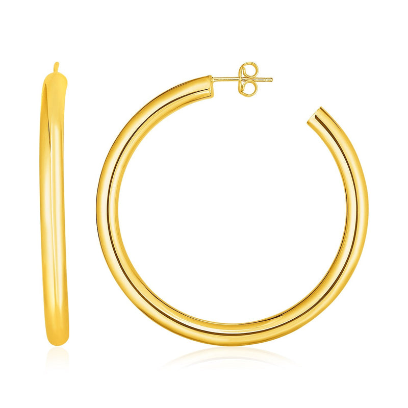 Bids.com 14k Yellow Gold Polished Hoop Earrings Earrings