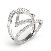 Bids.com 14k White Gold Entwined Design Diamond Dual Band Ring (3/4 cttw) Rings