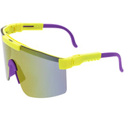 zeroUV Adjustable Futuristic Side Panel Cyberpunk Monoblock Shield Sunglasses D266 Sunglasses